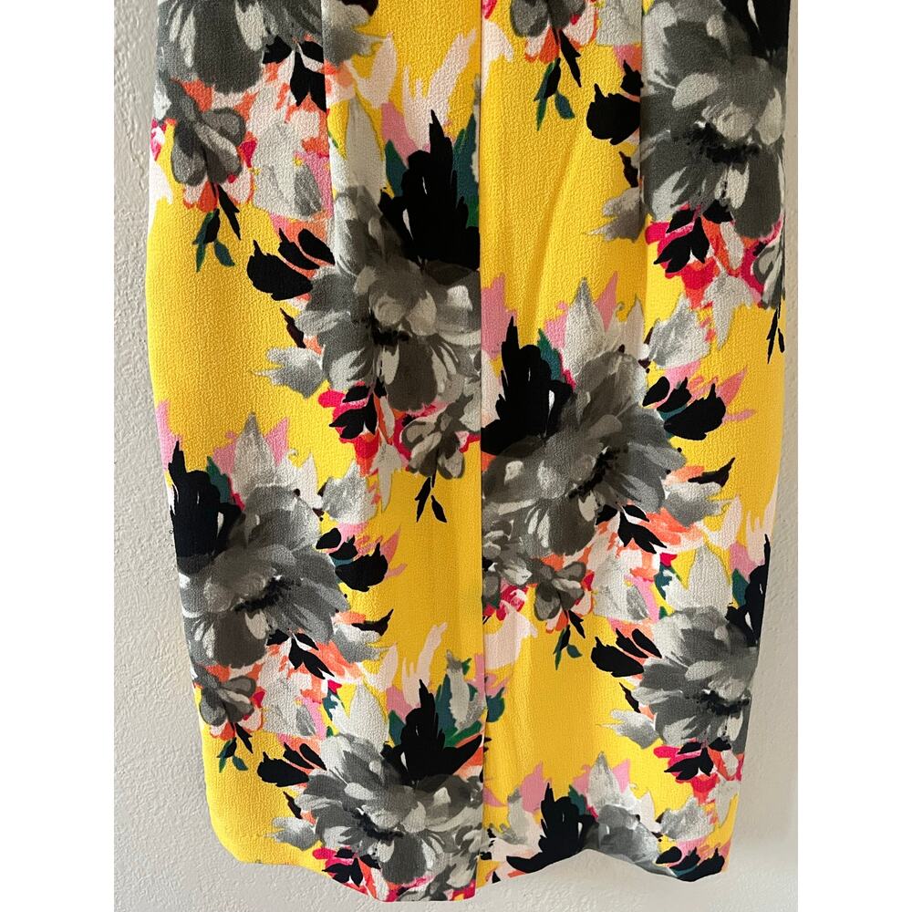 Women's Maggy London Yellow Floral Spring Summer Dress Size US 4 - Picture 8 of 8